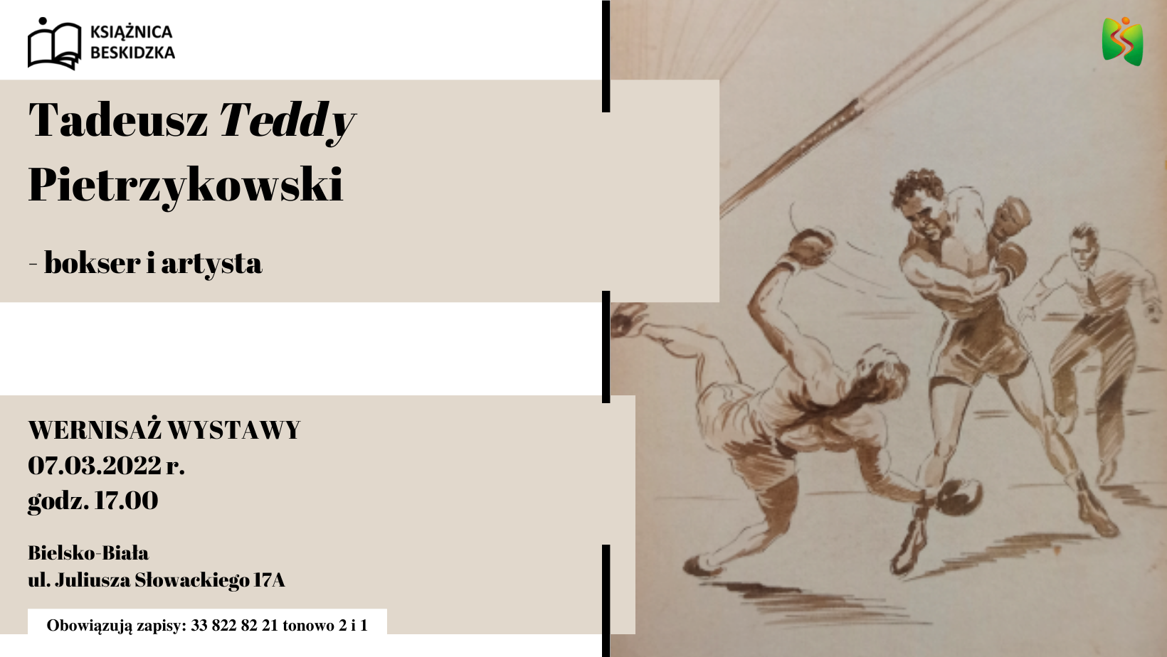 Wernisaż wystawy Tadeusz Teddy Pietrzykowski – bokser i artysta